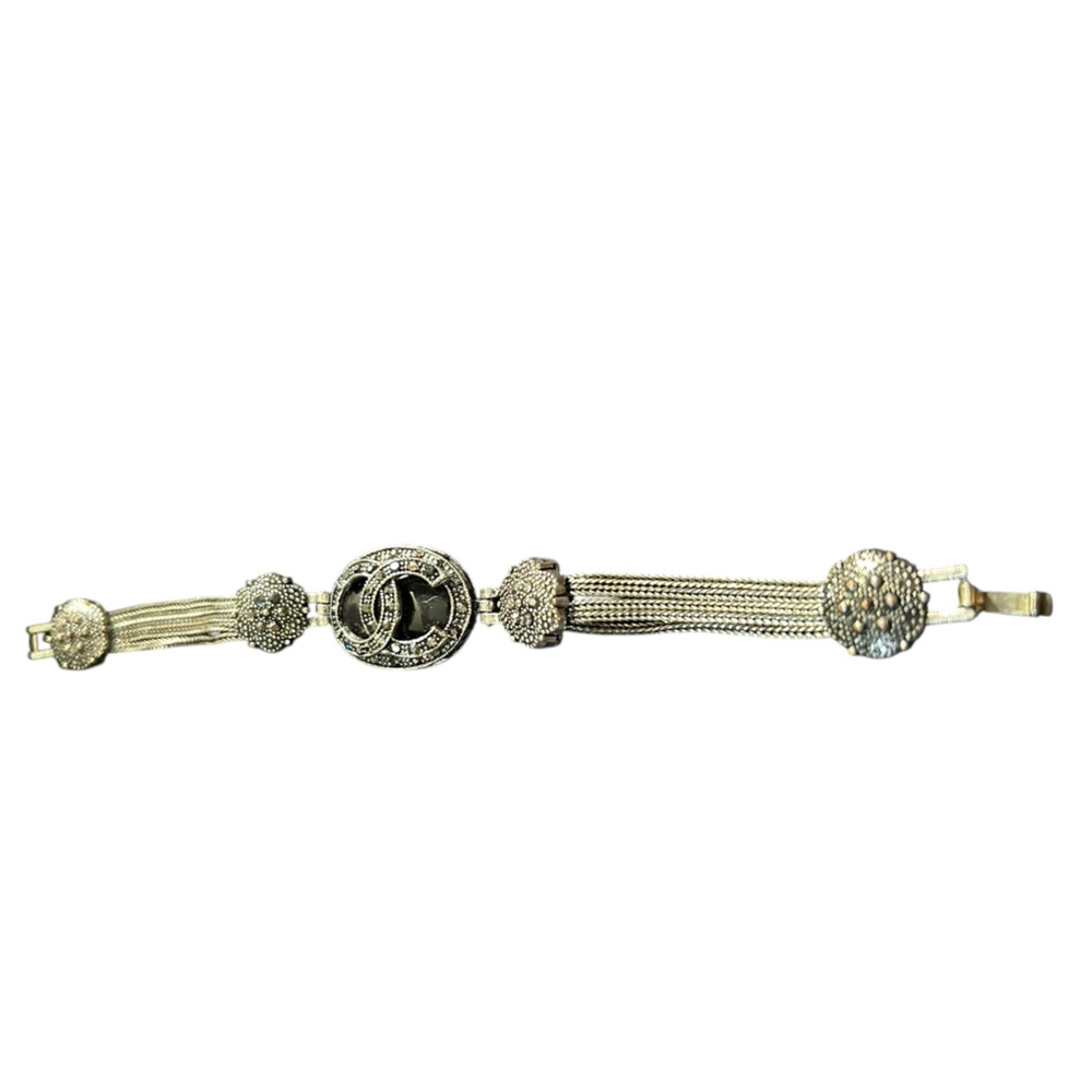 Antique Design Women Bracelet Vintage Style Black Stone